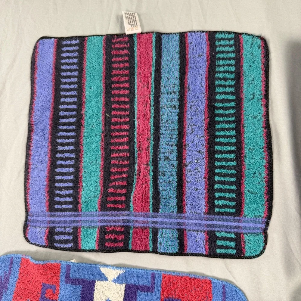 VTG set of 4 Ralph Lauren Cannon Royal Purple Southwestern 2 towels 2 washcloth